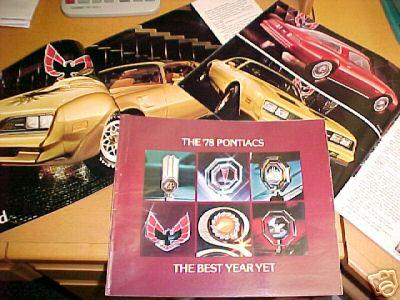 1978 pontiac dealer brochure wholesale price a  lot of 10 brochures