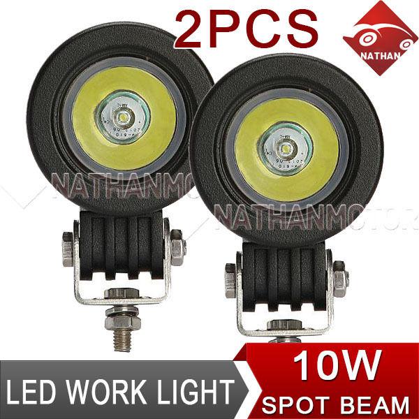 2x 10w led work light bar offroad suv utb car wagon boat spot pencil beam lamp