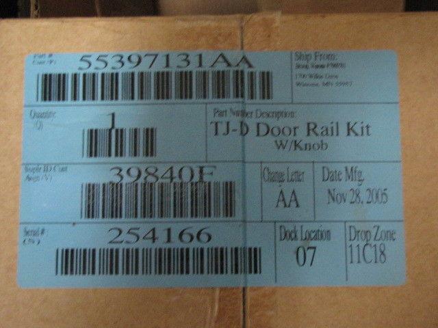 Jeep tj-d tjd door rail kit oem with knob 55397131aa