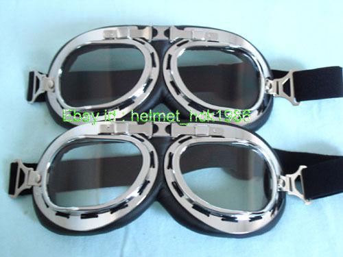 2 cruiser atv moto scooter cycling goggles eyewear clear + brown lens sunglasses