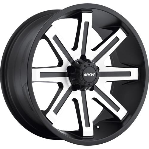 20x9 black machined mkw offroad m88 6x5.5 -10 rims terra grappler