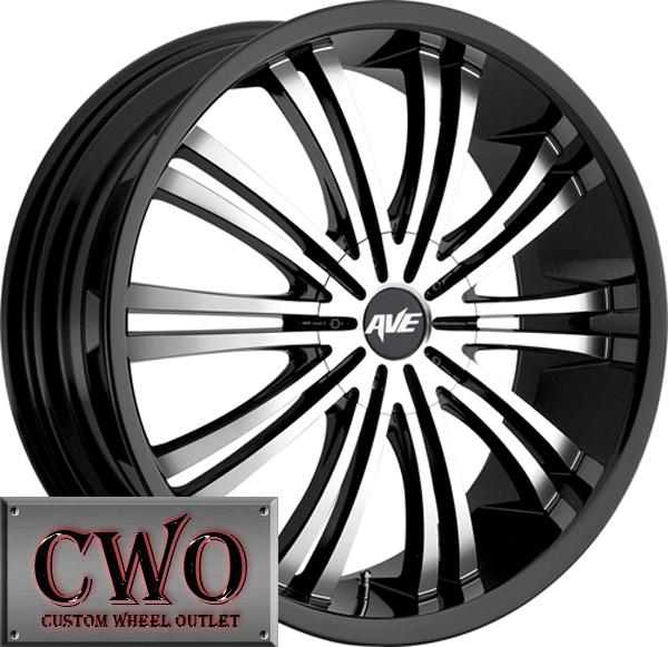 22 black avenue a601 wheels rims 5x115/5x120 5 lug 300 charger bmw challenger