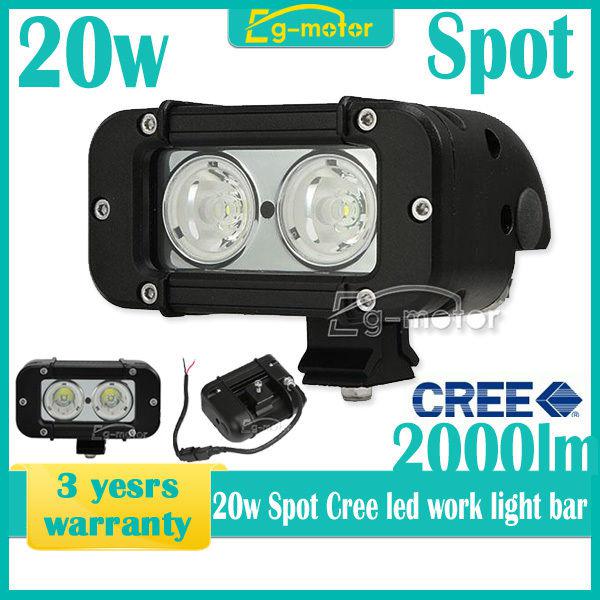 20w cree led spot beam ip68 work light offroad lamp car truck boat  suv 4x4 4wd