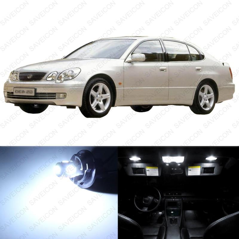 11 x white led interior lights package for 1998 - 2005 lexus gs300 gs400 gs430 -