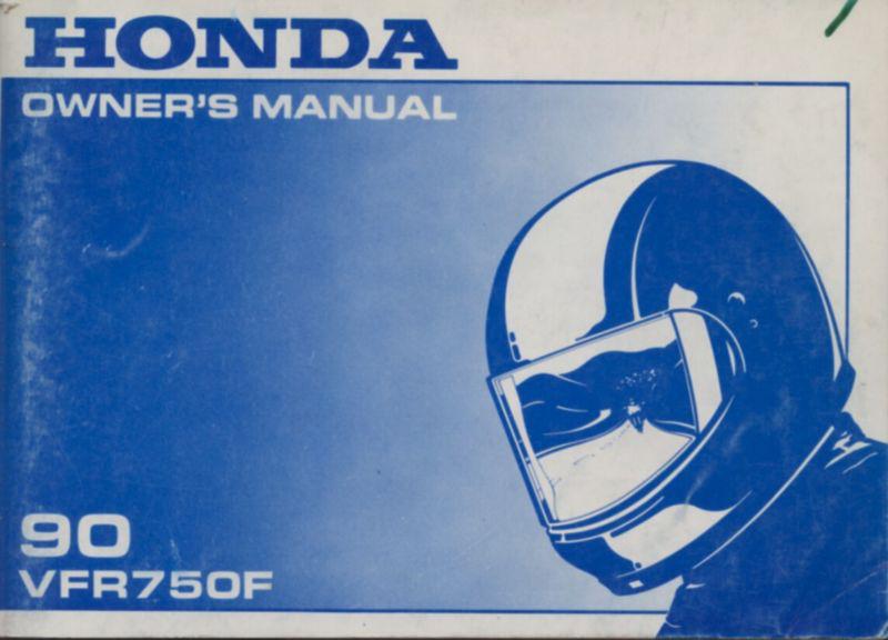 1990 honda vfr750f owner's manual