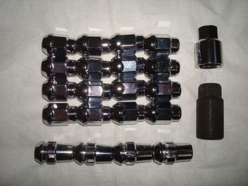 Gorilla automotive 91743 acorn bulge chrome lug nut and lock system