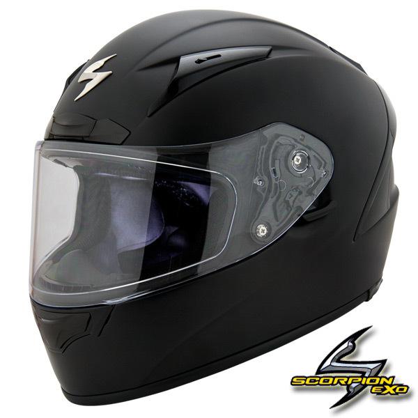 Scorpion exo-r2000 solid matte black motorcycle helmet s small