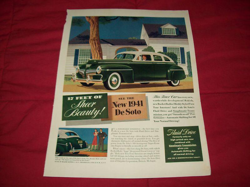 1941 desoto "rocket body" car ad