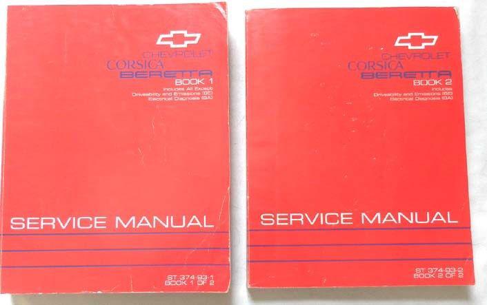 1993 chevrolet corsica and beretta service repair manual set gm