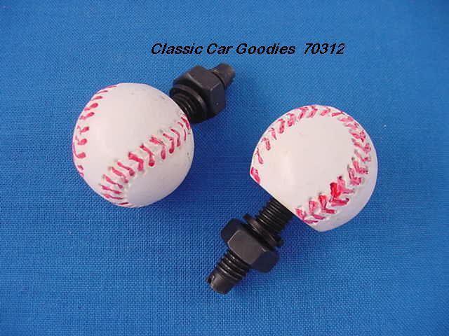 License plate bolts fasteners "baseball"