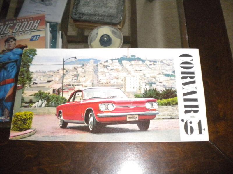 Rare 1964 corvair 12 pg brochure nice shape! 5-1/2" x 10-1/2"