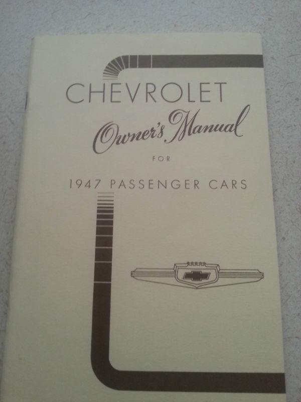 1947 chevy owners instruction manual stylemaster fleetmaster fleetline wagons