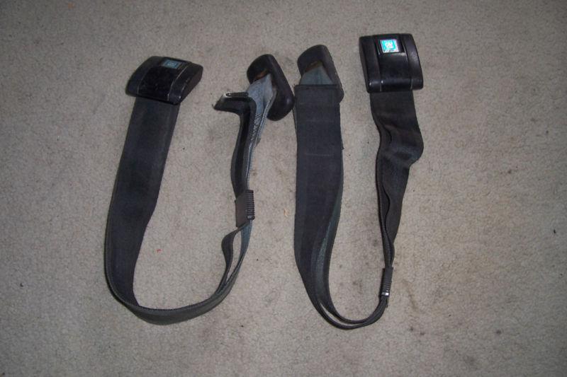 1967-1971 black rear shoulder seat belts chevy camaro  firebird