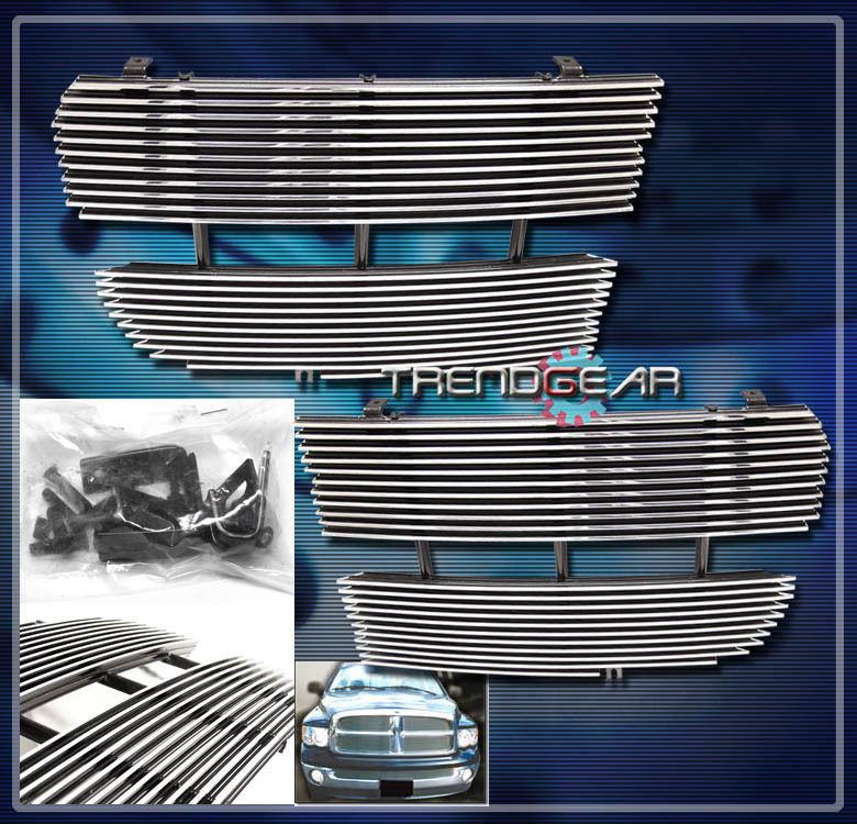 02-05 dodge ram 1500 2500 3500 front upper billet grille grill insert 03 04 slt