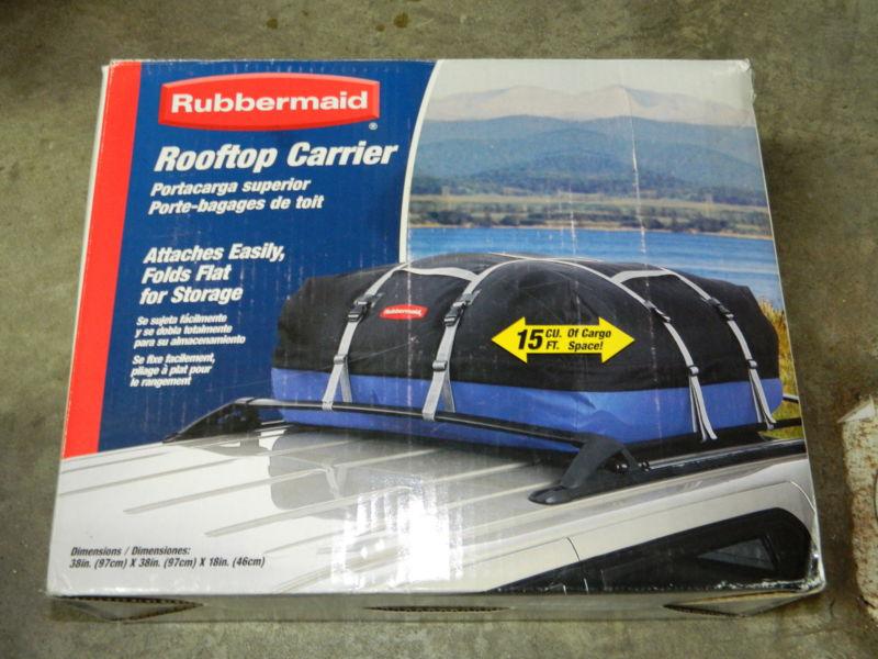 Auto cargo storage bag pack rooftop carrier by rubbermaid 15 cubic ft new