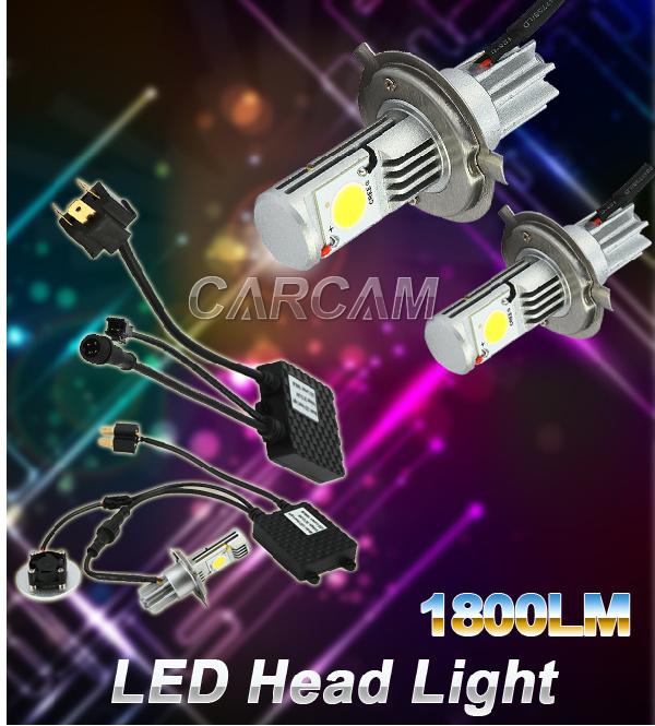 2pcs high power car truck 50w h4 1800lm 50w cree led headlight head lamp bulbs