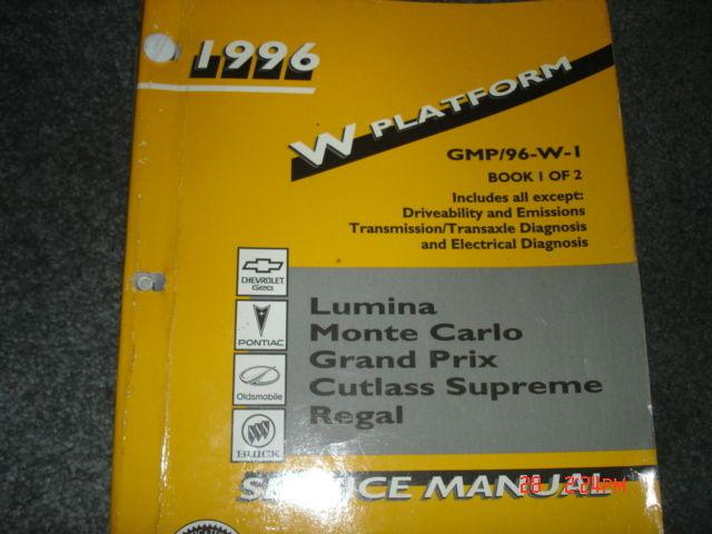 1996  (lumina,monte carlo,regal,grand prix, cutlass supreme)  service manual