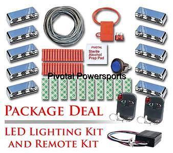 New motorcycle remote control led lighting kit package