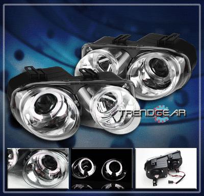 98 99 00 01 acura integra dual halo projector headlights lamp jdm clear ls rs gs