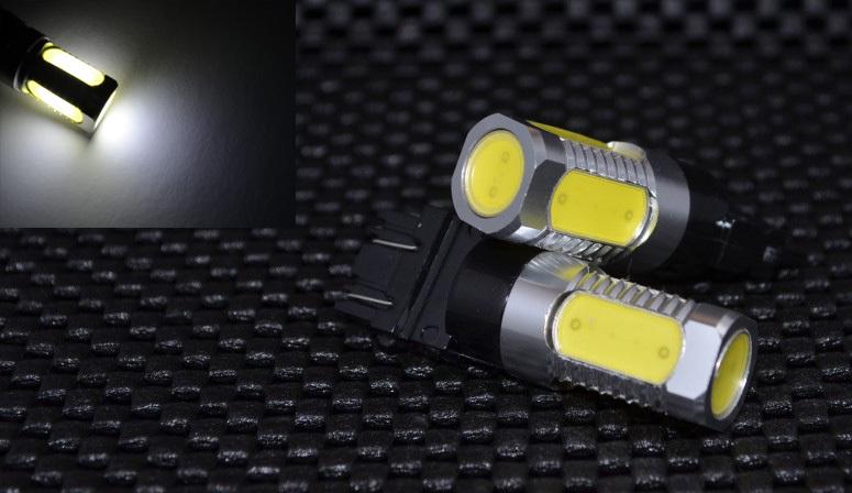 2pc 3157 7.5w smd led front/rear turn signal/parking/brake/tail light bulbs