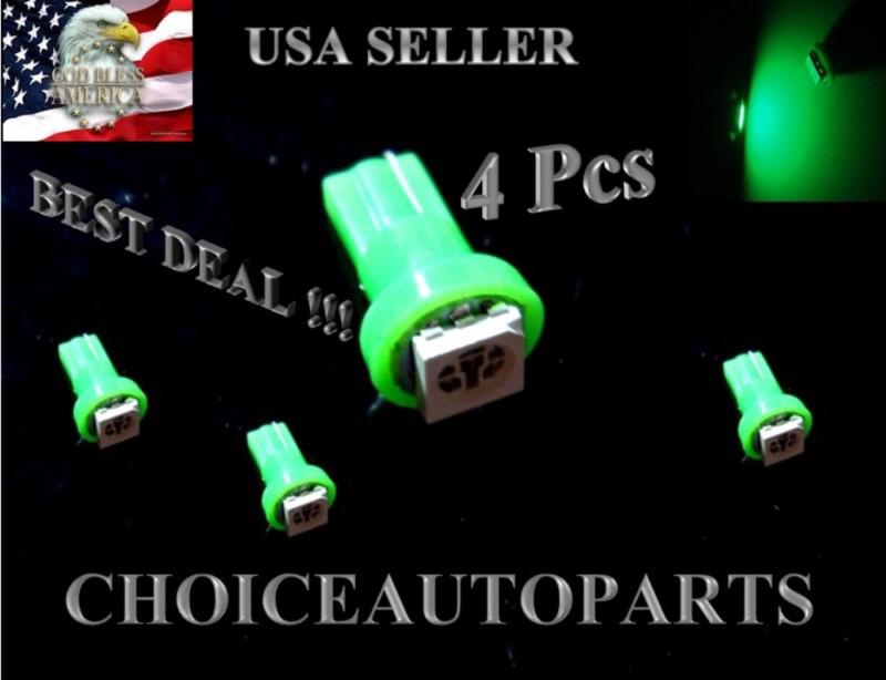 4x t5 5050 1 smd led 74 17 wedge green 70 37 dashboard light bulbs 2721 interior