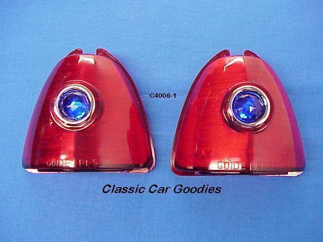 1953 chevy blue dot tail light lenses. new pair!