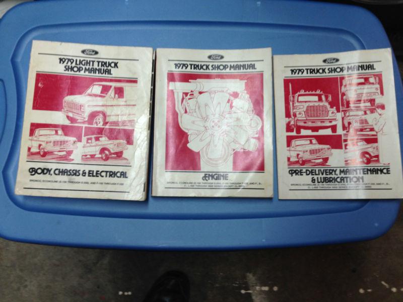 1979 ford bronco econoline e150 e250 e350 truck f100 f150 f250 f350 shop manuals