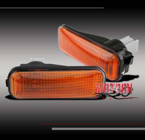 96-00 honda civic front side marker signal lights lamps jdm amber ex gx hx lx si