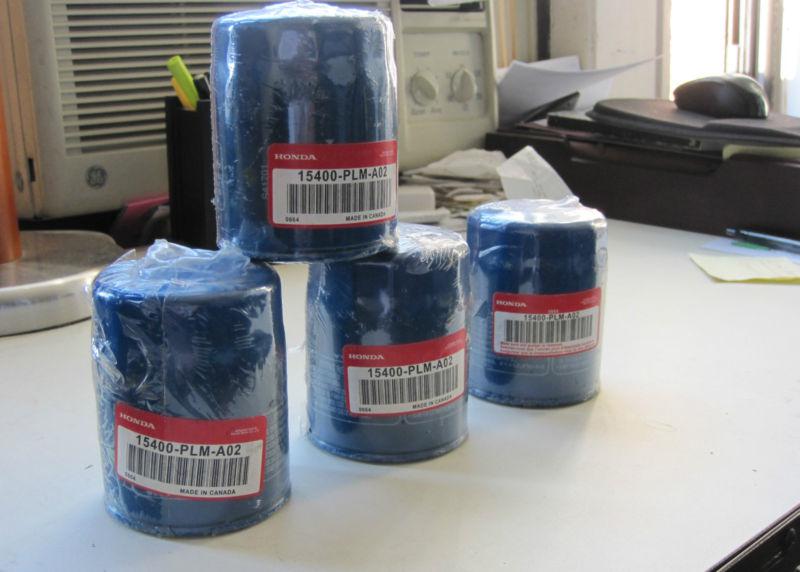 Pack of four  genuine honda oil filter 15400-plm-a02 