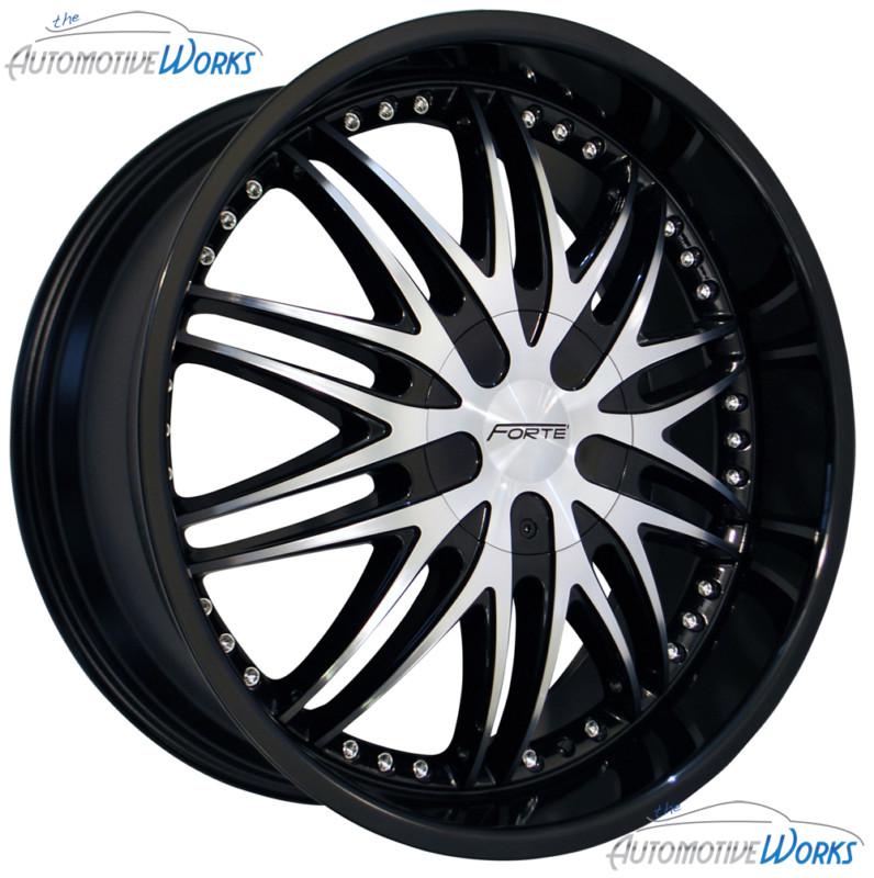 1 - 20x8.5 forte studio 6x132 6x127 6x5 +35mm black mirror wheel rim inch 20"