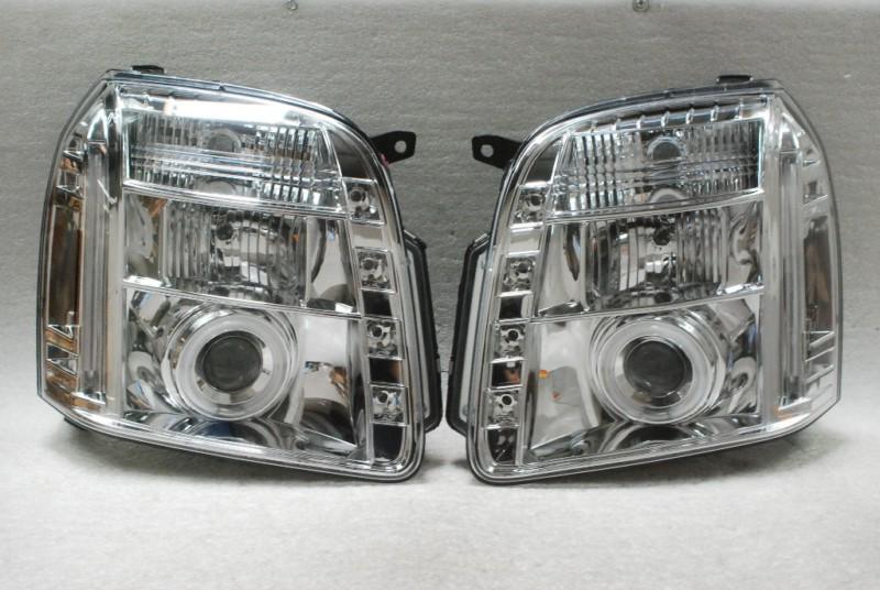 07-12 yukon denali chrome ccfl halo projector led headlights lamp left+right