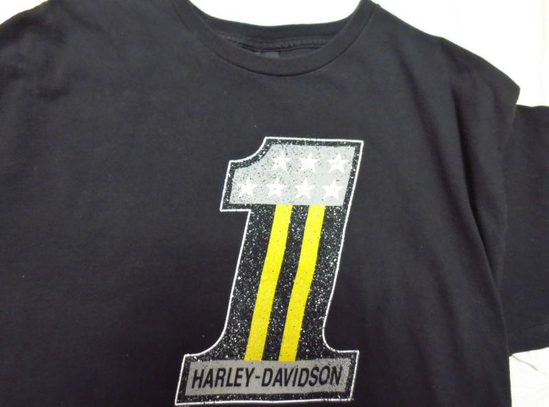 Harley davidson black #1/woodstock il short sleeve t-shirt  size xl