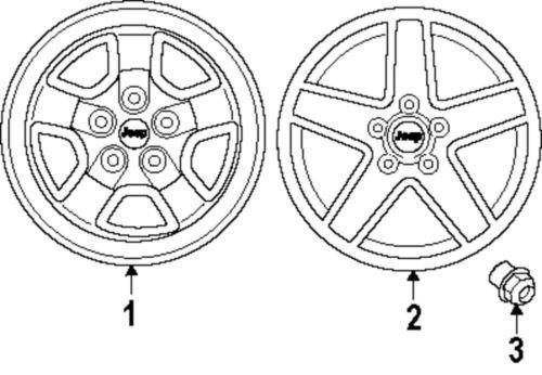 Jeep oem yx87s4aaa wheel, steel