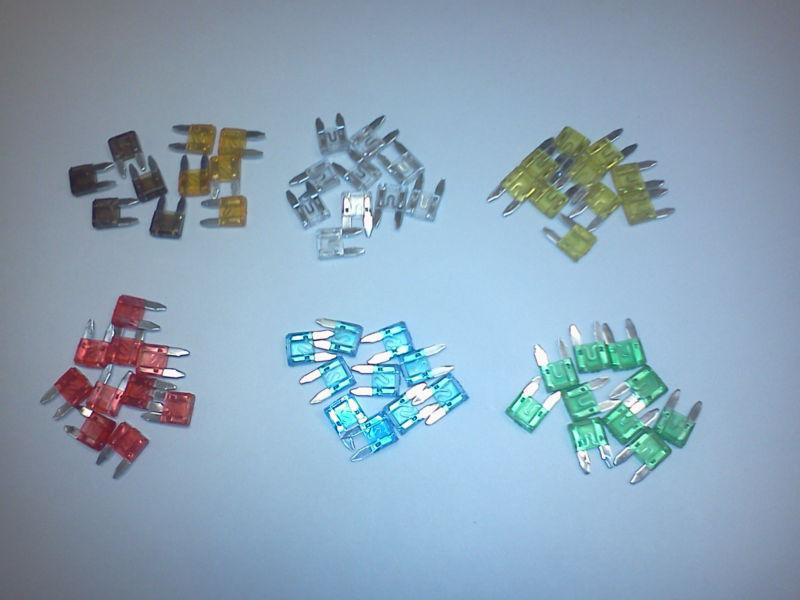 60 pc. mini blade fuse assortment auto car truck