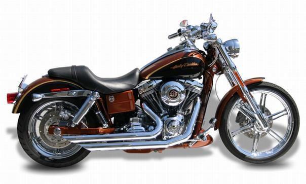 Samson exhaust legend slashers chrome for harley dyna 06-10