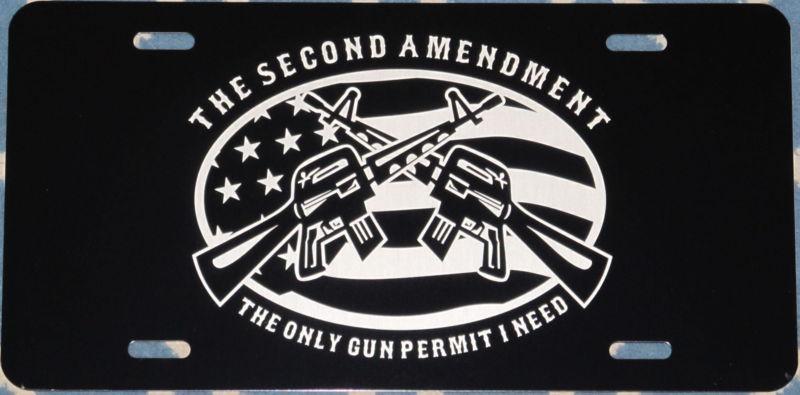 Auto license plate  2nd amendment gun permit   truck car tag