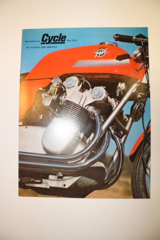 Mv agusta 750 america factory promotional material and consumer information