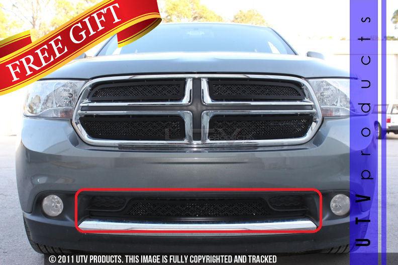 2011 - 2013 dodge durango 1pc bumper black on black mesh grille kit custom 11 12