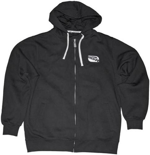 New msr stealth adult fleece hoody/sweatshirt, black/white, small/sm