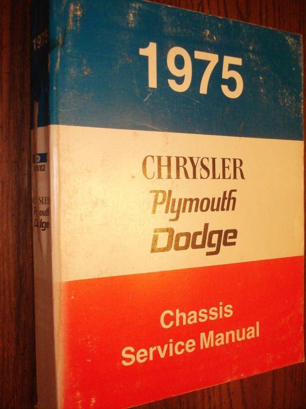 1975 plymouth / chrysler / dodge shop manual / book