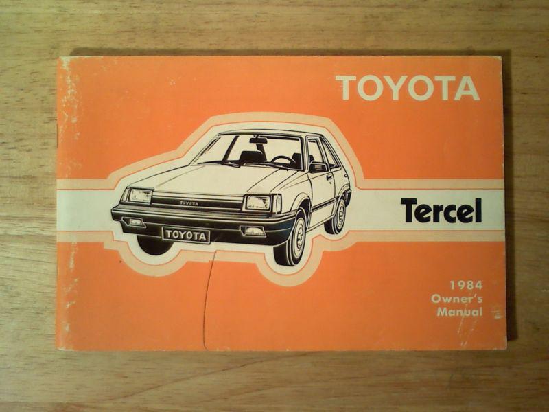 1984 toyota tercel owners manual