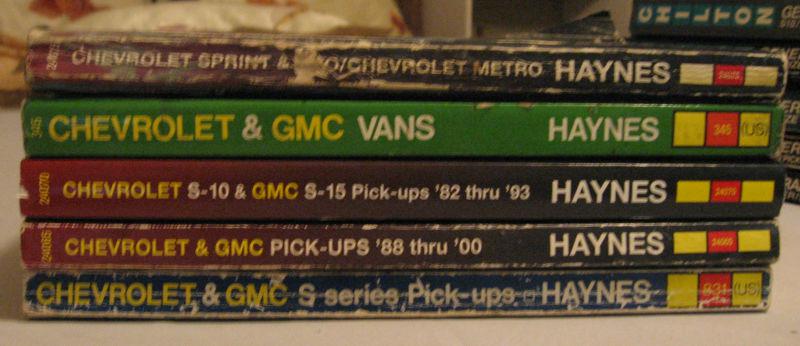 Haynes chevrolet gmc pick-ups and vans owner's manuals