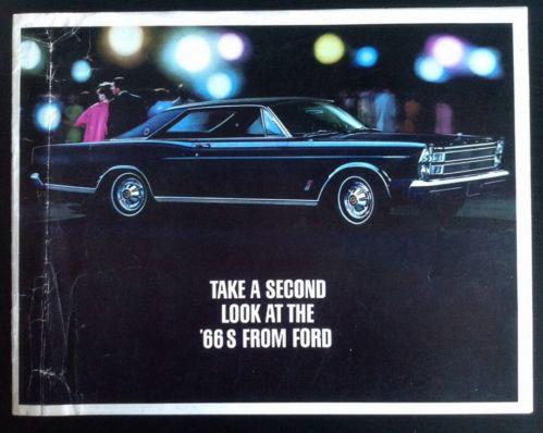 1966 66 ford  brochure galaxie 500 fairlane 500/xl falcon thunderbird mustang