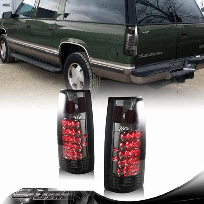 1995-1999 gmc tahoe suburban led smoke housing + smoke lens altezza tail lights