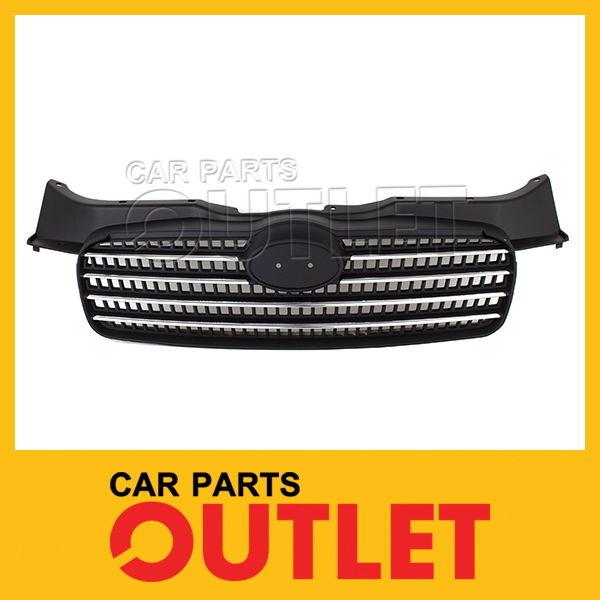 Raw mat black grid grille hy1200143 chrome molding for 2006-2011 accent 4dr gls