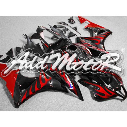 Injection molded fit 2007 2008 cbr600rr 07 08 red flames fairing 67n02