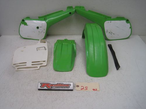 2001 kawasaki kx60 plastic kit fender number plate shroud