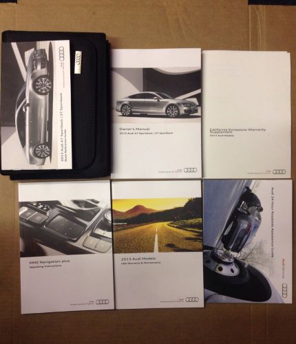 2013 audi a7 sportback | s7 sportback owner&#039;s manual with case