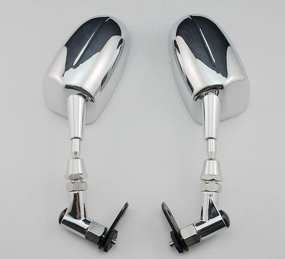 Chrome motorcycle mirrors for yamaha yzf r1 2002 2003 2004 2005 2006 2007 2008