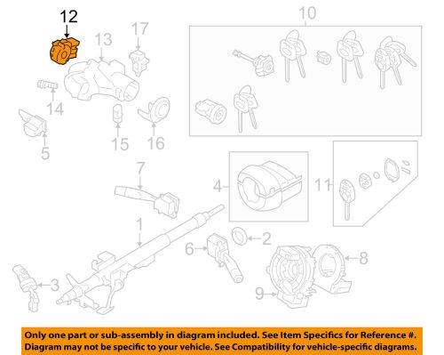 Subaru oem 14-15 forester-ignition switch 83131fj000